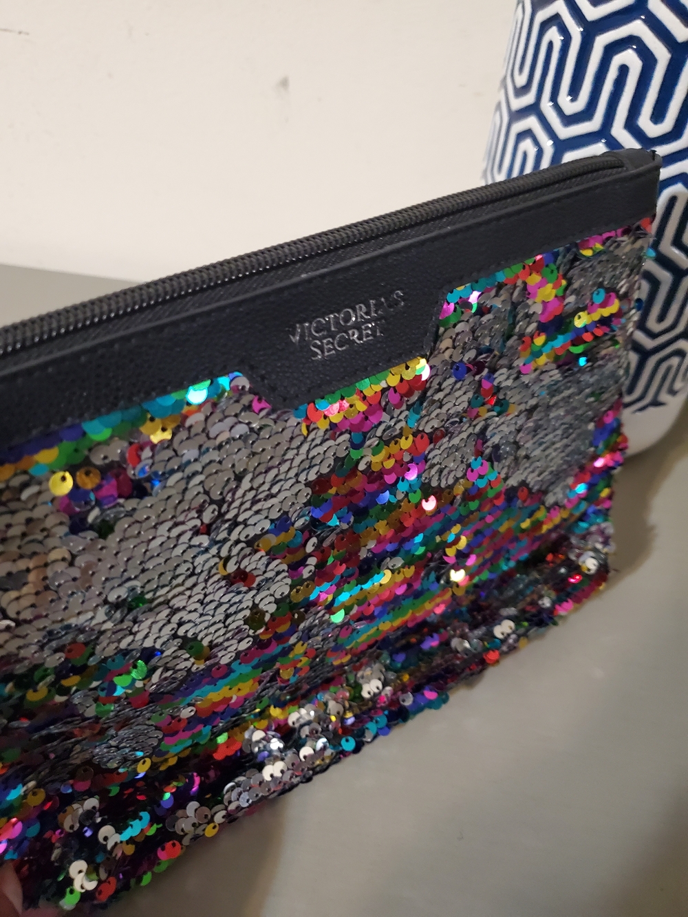 Victoria's Secret Multicolor Sequin Zip Pouch